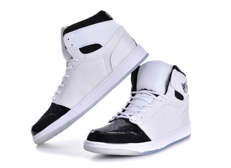 Air Jordan 1 Men Shoes White/Black Online
